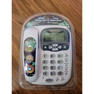 Curtis Corded Telephone White Wall Mount  Caller ID Speaker Talking New TID2817